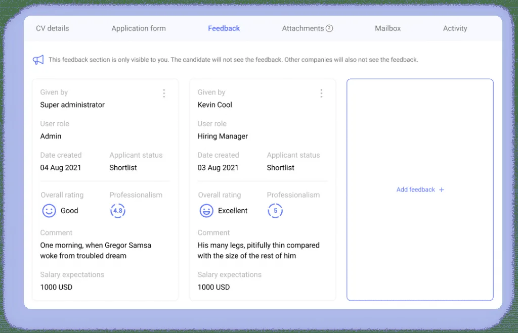 Evaluating candidates with interview scorecards