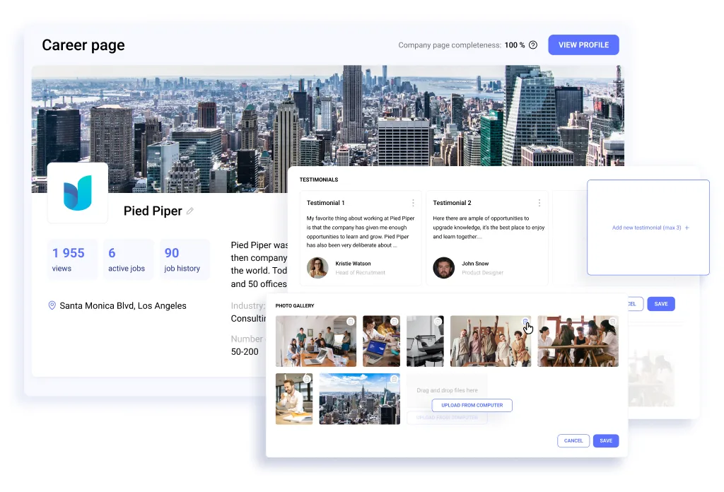 Hirebee branded career pages