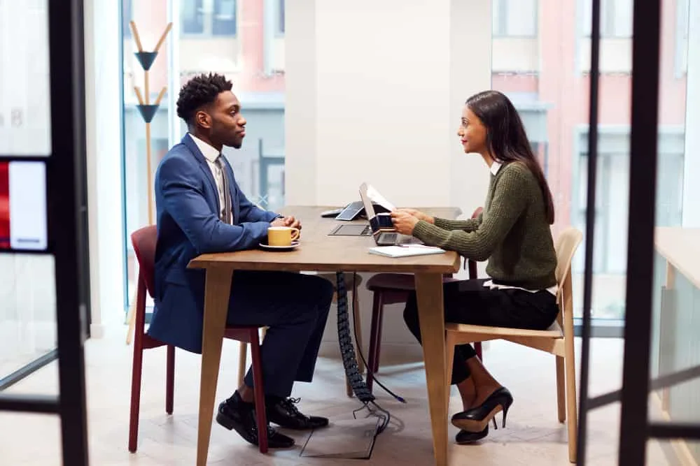 Recruiter implementing equitable hiring practices when hiring new candidates