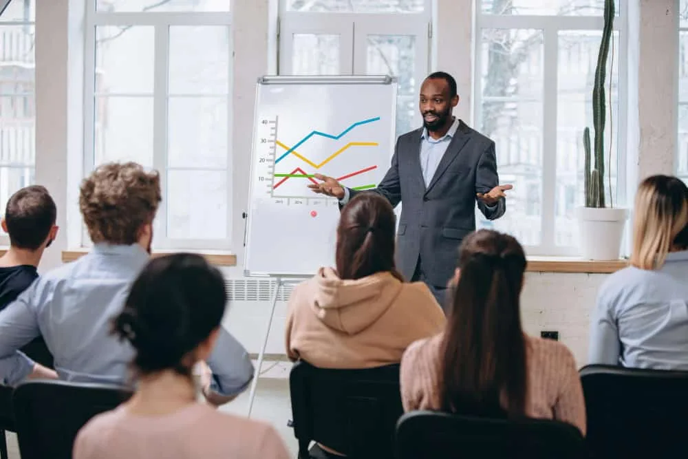 A hiring manager offering training in equitable hiring practices