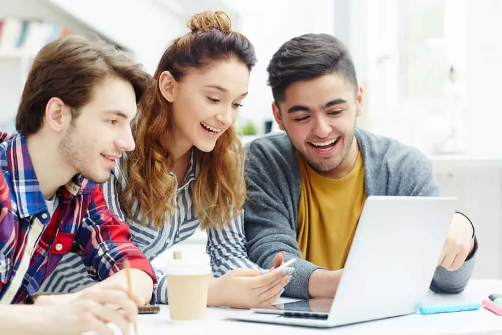 University Students Engaging with Company's Unique Social Media Presence