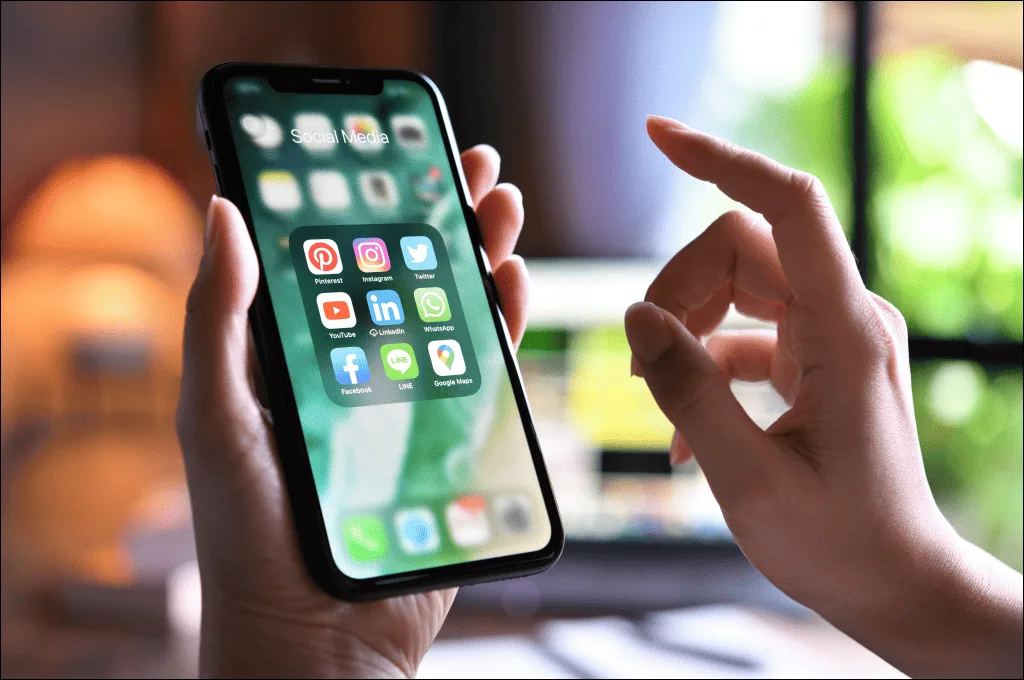 A Mobile Screen With Various Social Media Apps