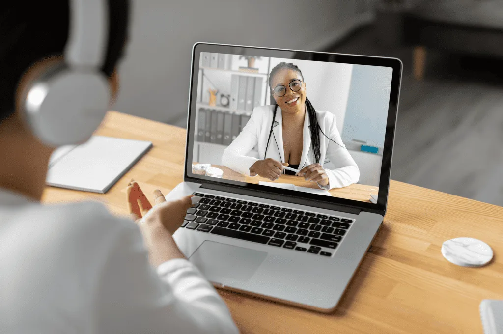 close-up-of-a-women-on-a-video-call