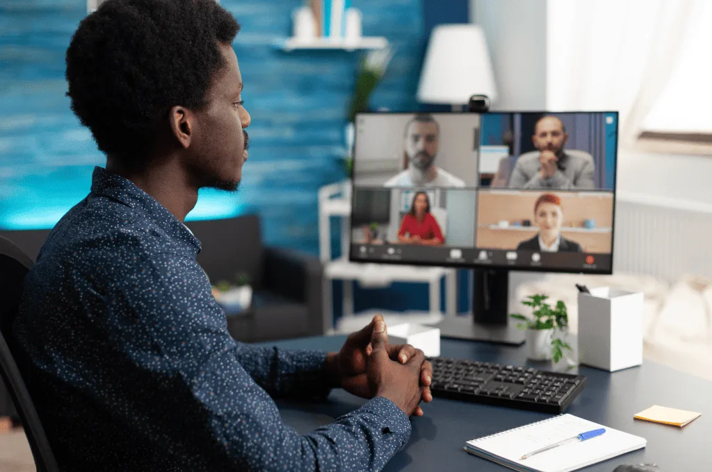 Man Having a Meeting with an HR Panel