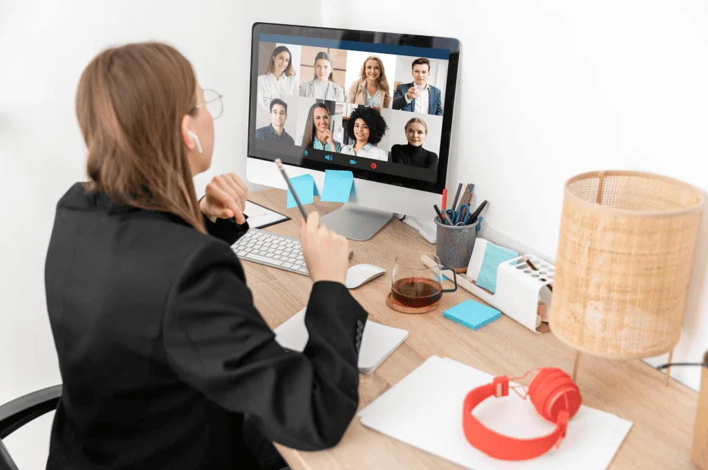 Woman Having a Discussion with the Recruiter