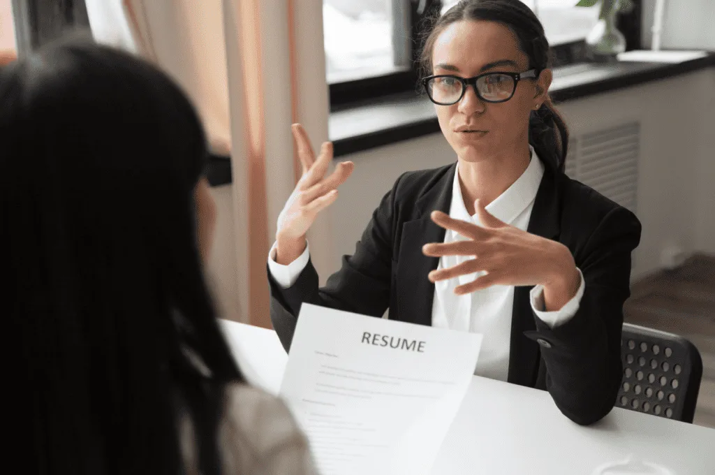 Candidate answering important candidate screening questions