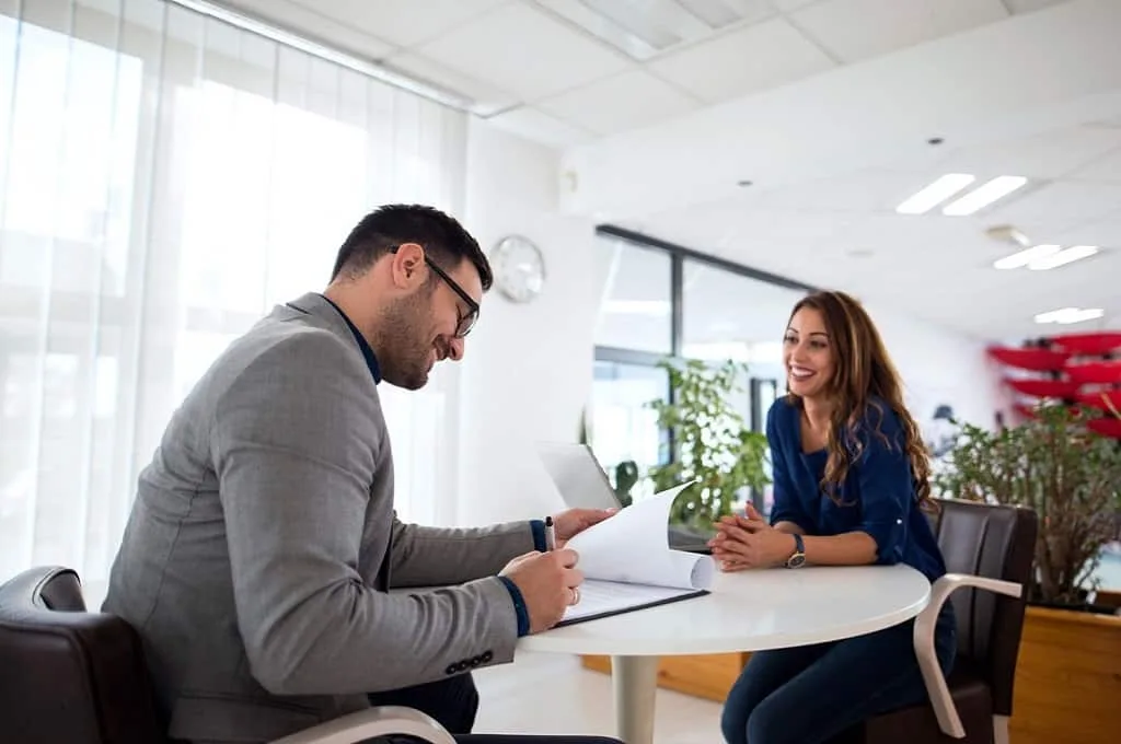 HR Manager checking Resume of candidate