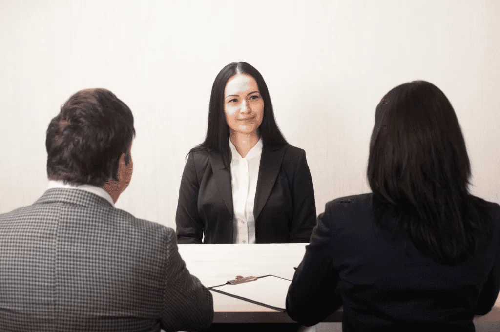 Recruiter conducting interview after sending email