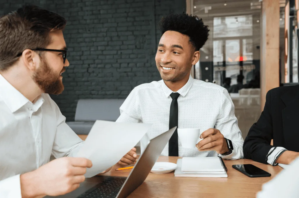 Recruiter explaining Principles of Ethical AI in Recruitment