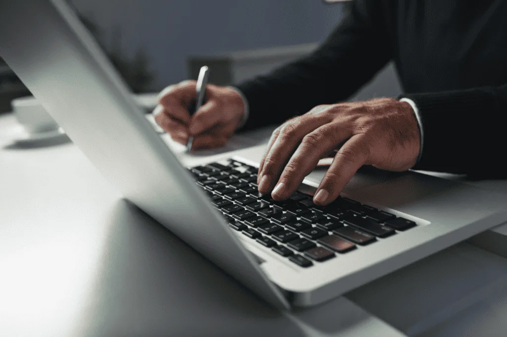 Recruiter performing social media analysis for screening