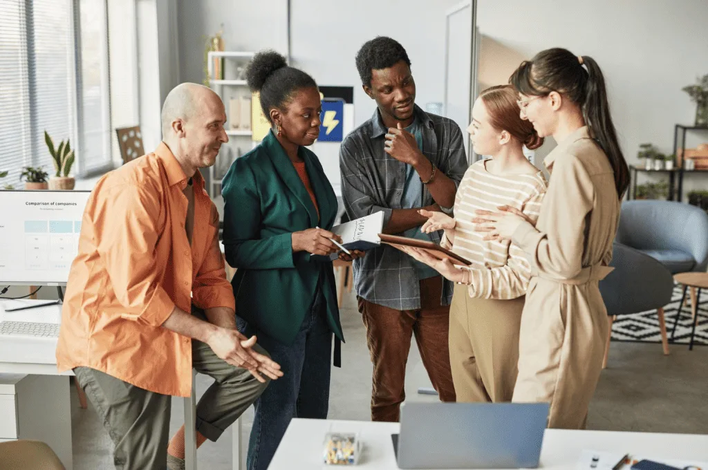 Team of recruiters looking into ethical considerations for AI