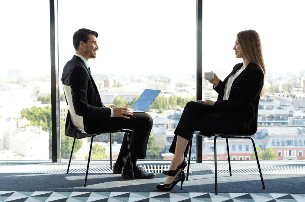 Recruiter conducting exit interview