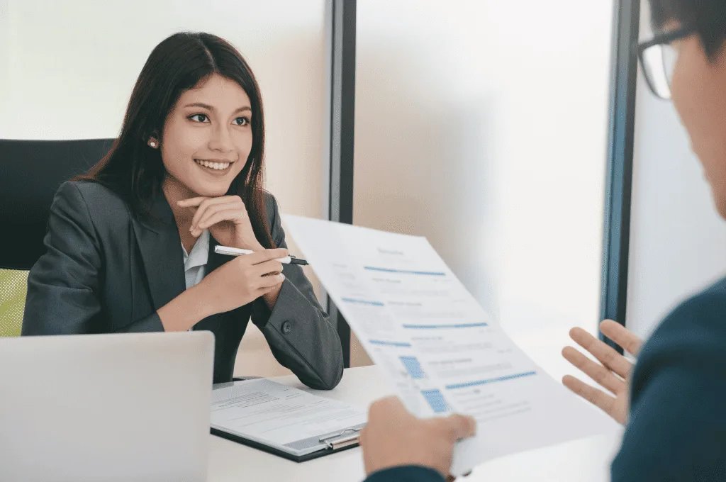 Business situation job interview concept