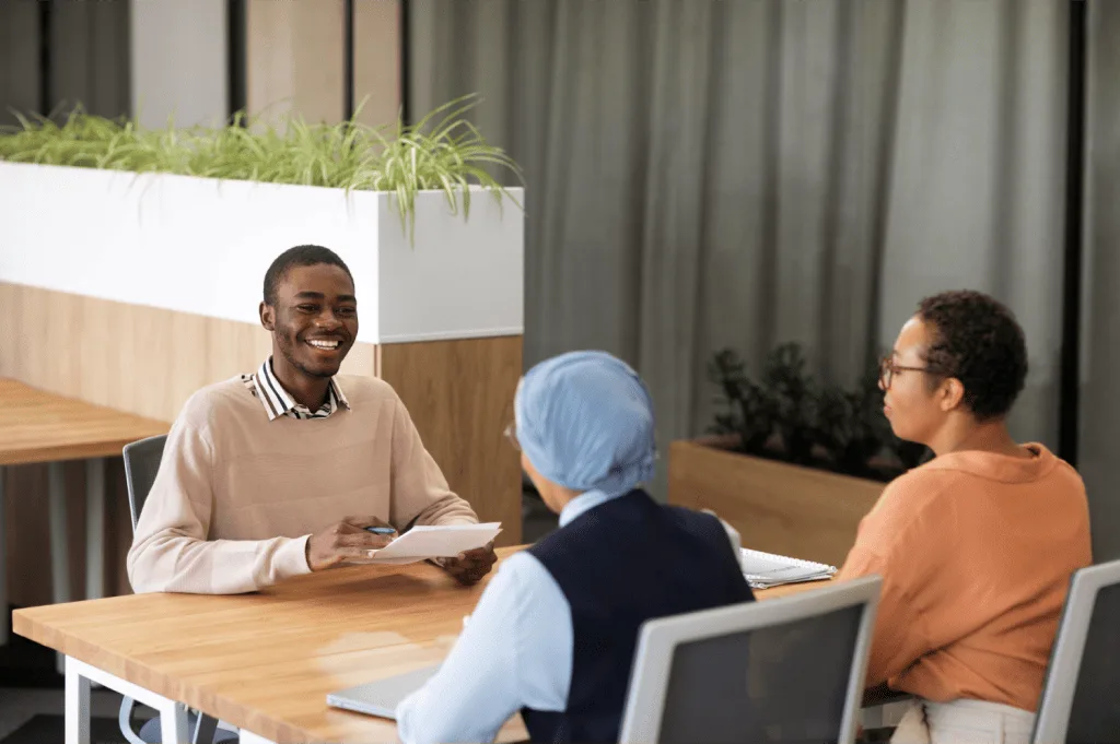 HR checking in with employee