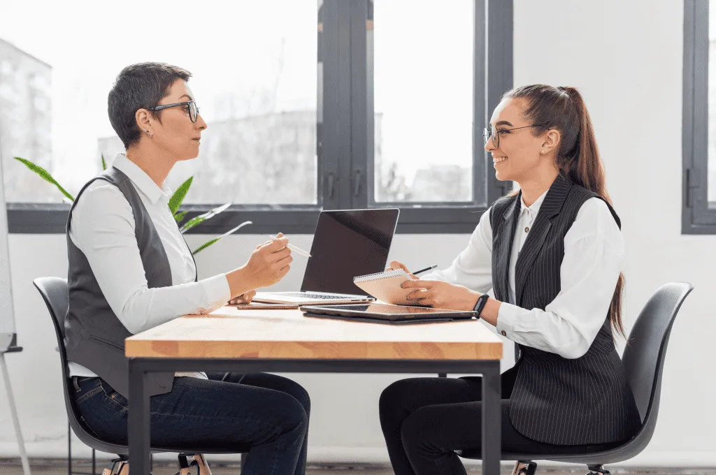 HR represnetative talking to the other candidate