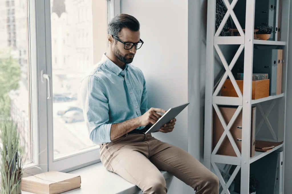 Recruiter reading the latest HR book