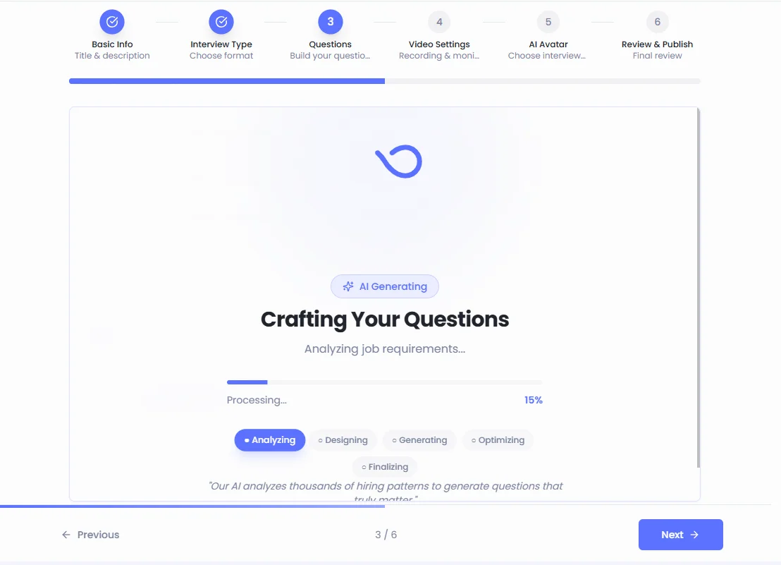 Generate Assessments with AI - Hirebee Feature
