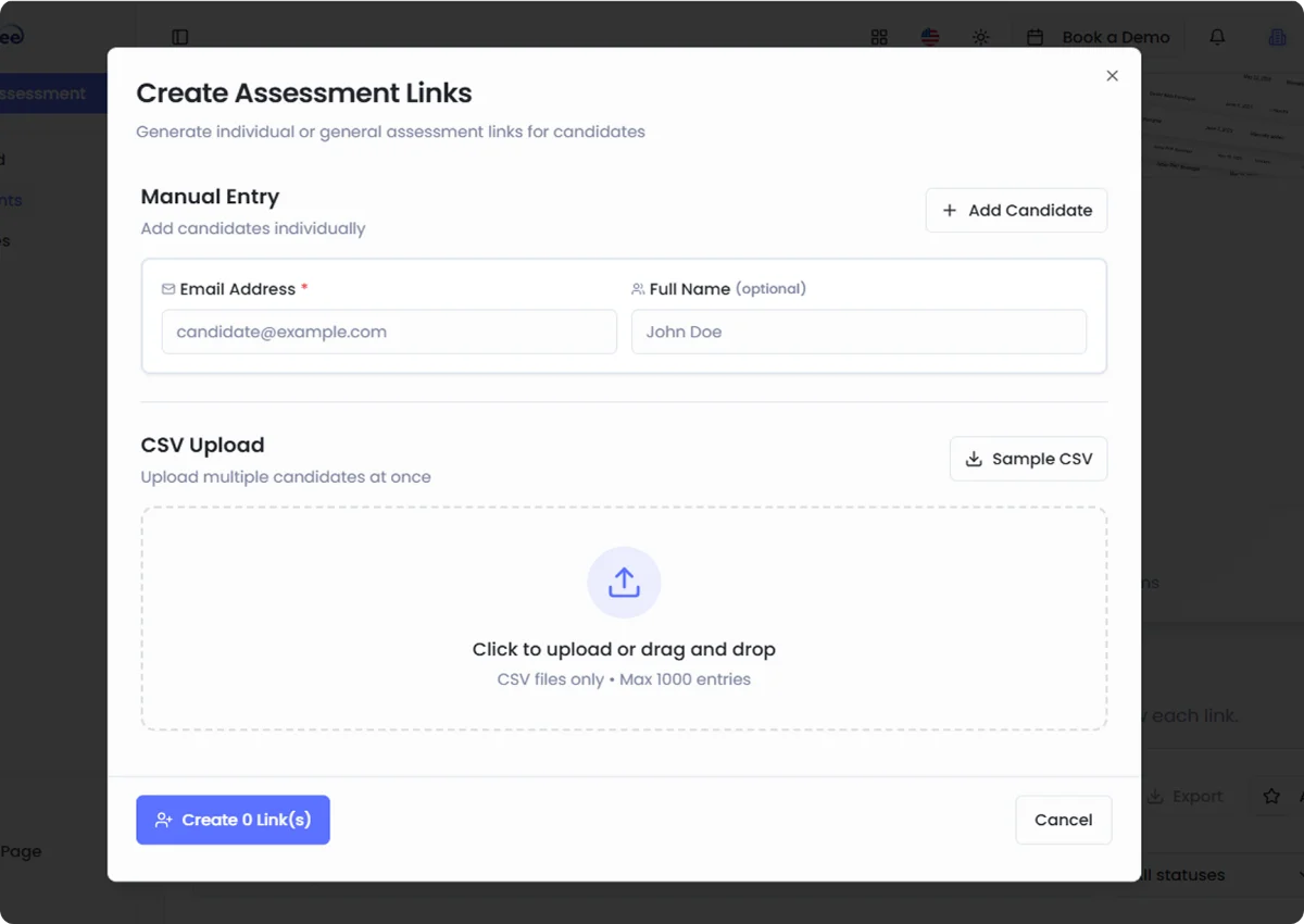 Individual Candidate Links - Hirebee Feature