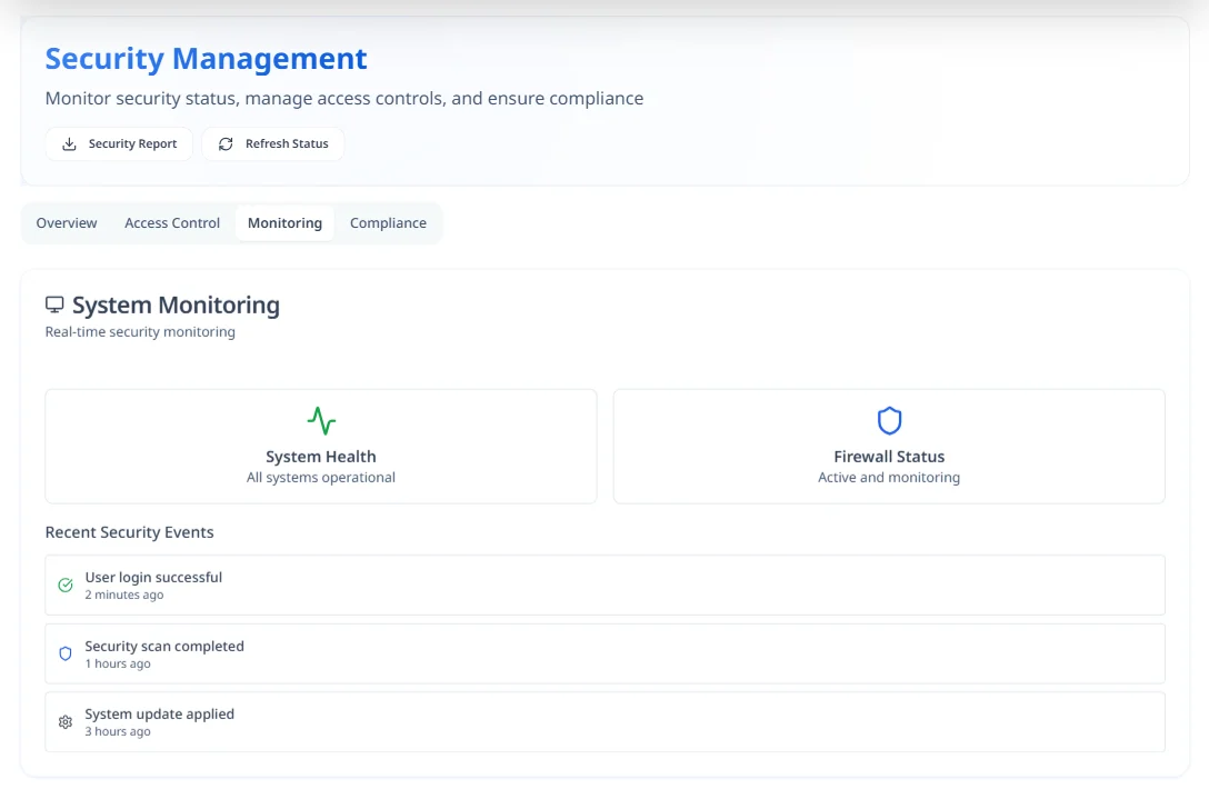 Security Event Monitoring - Hirebee Feature