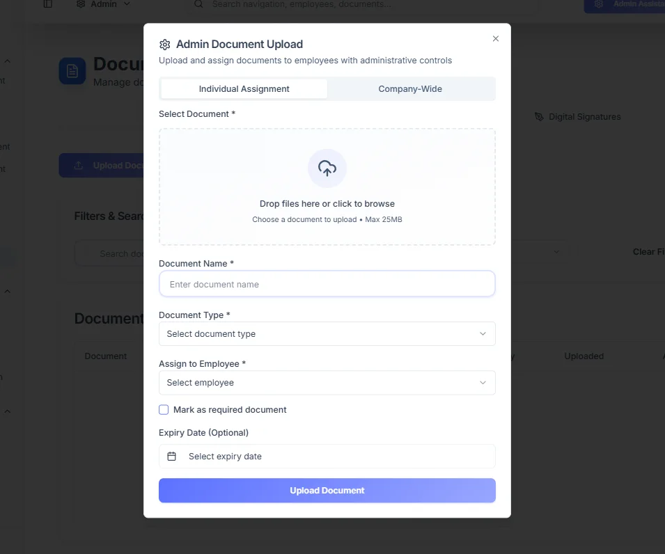 Automated Document Generation - Hirebee Feature