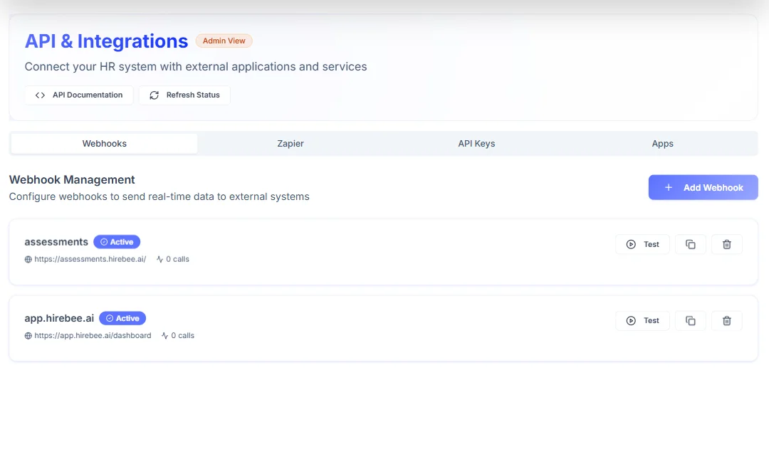 Integration Hub - Hirebee Feature