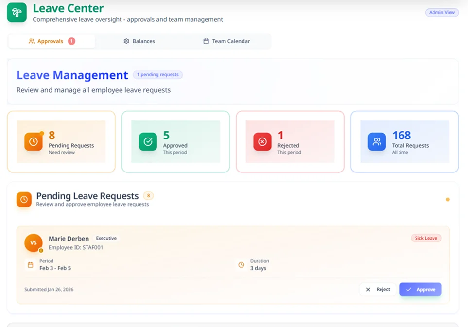 Leave & Attendance - Hirebee Feature