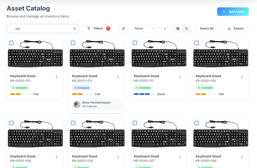 Asset Tracking & Assignment - Hirebee Feature
