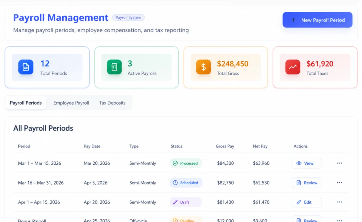 Payroll Management Software: Automated Processing, Tax Compliance & Salary Management - Hirebee HRMS Feature