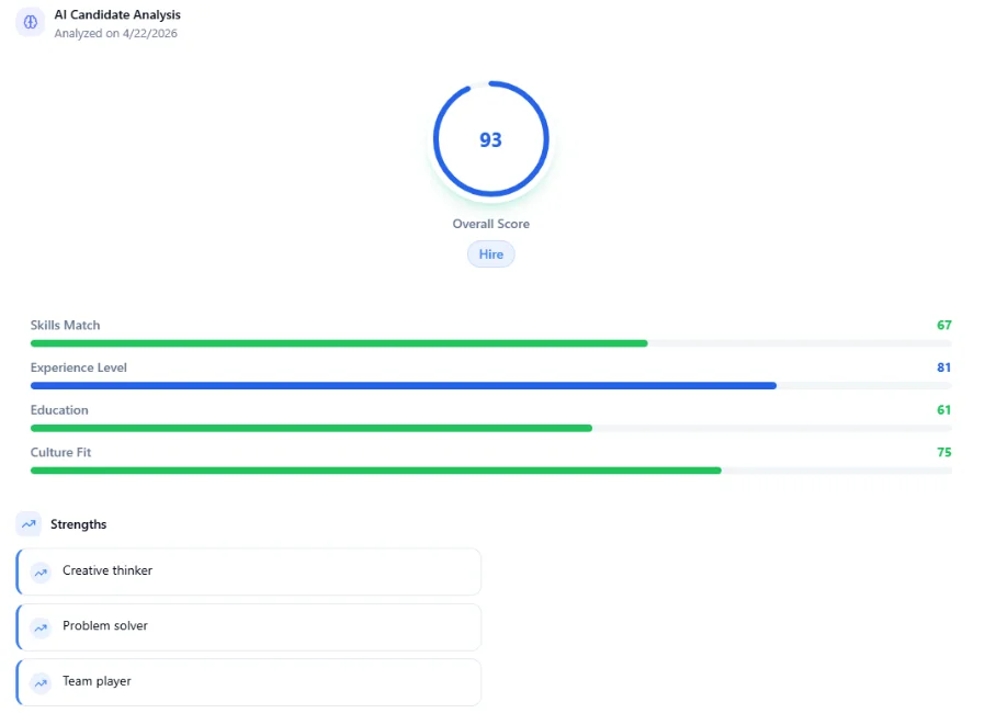 AI-Powered Candidate Screening Software for Smarter Hiring - Hirebee HRMS Feature