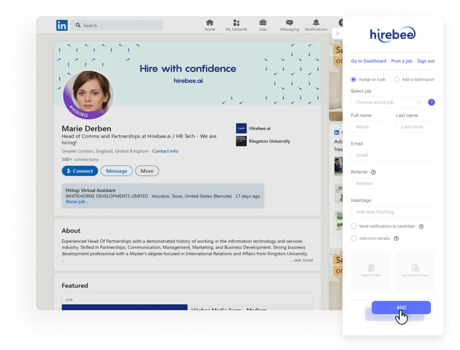 Sourcing Extension - Hirebee HRMS Feature