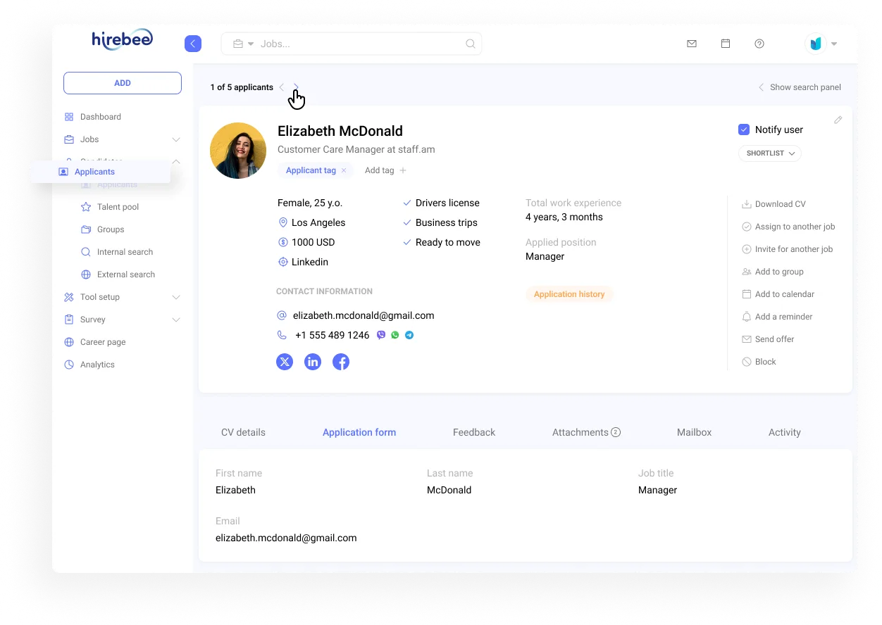 Expand Your Candidate Experience and Boost Engagement - Hirebee Feature