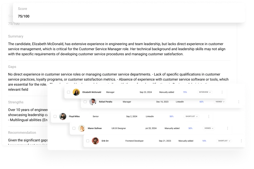 AI Based Candidate Sourcing - Hirebee HRMS Feature