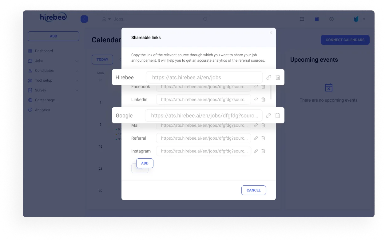 Publish Vacancies on Social Accounts - Hirebee Feature