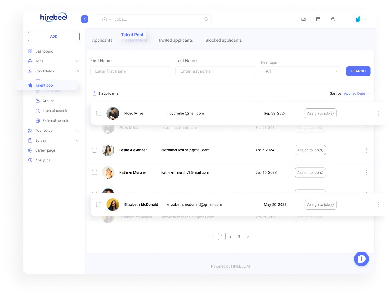Creating and Managing Talent Pool - Hirebee Feature