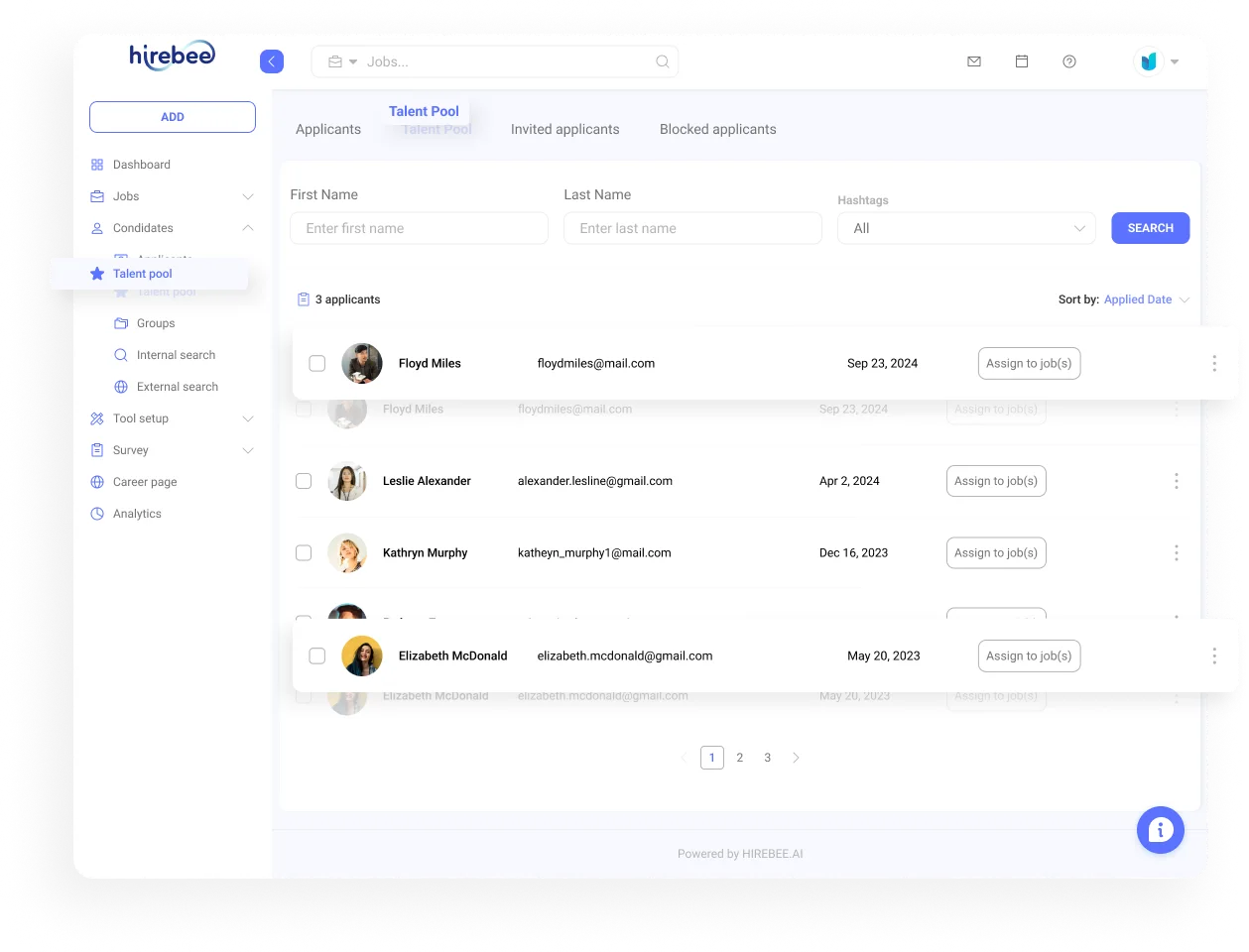 Creating and Managing Talent Pool - Hirebee HRMS Feature