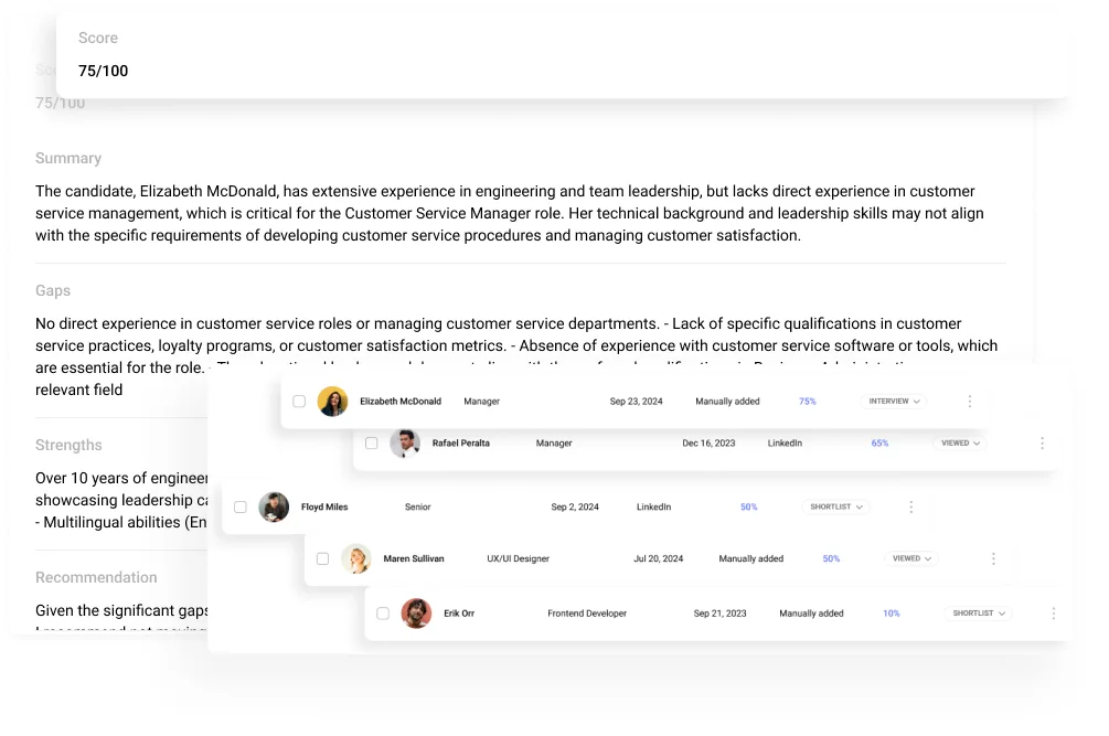 AI Based Candidate Sourcing - Hirebee Feature