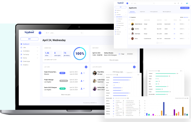 Hirebee recruitment board view for small businesses