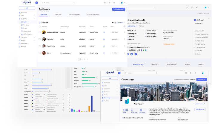 Hirebee candidate profile for staffing agencies